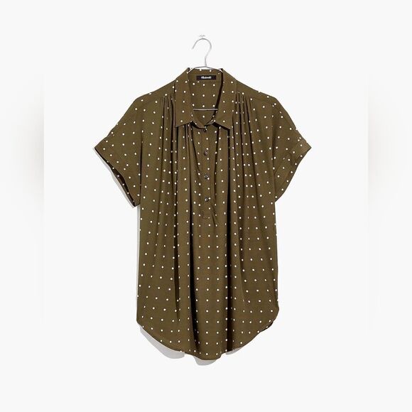 Madewell Drapey Popover Shirt XS Normcore Academia Boho Preppy Whimsical Fairy - Picture 13 of 13